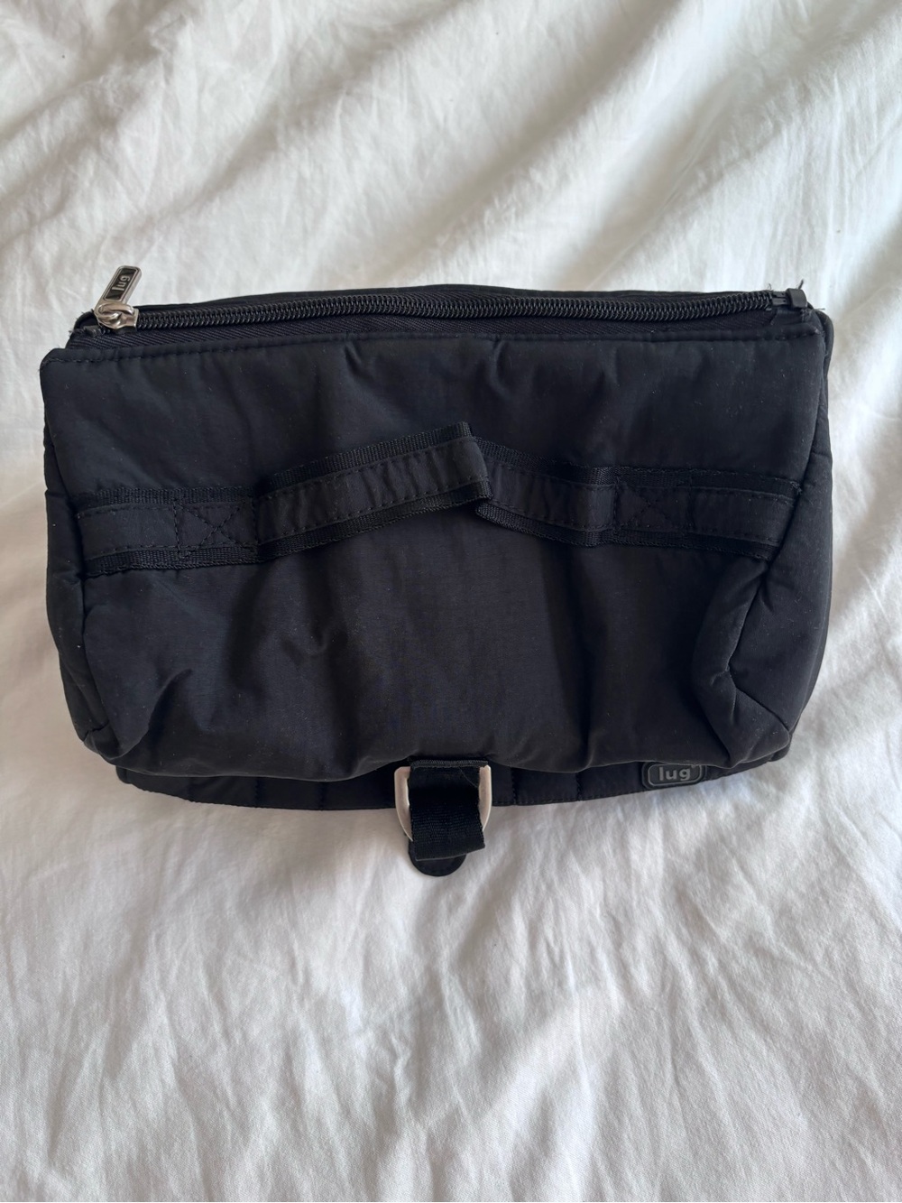 Lug flip top cosmetic bag / toiletry bag